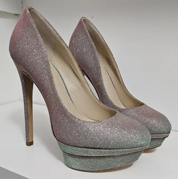 Sparkly Iridescent Brian Atwood Heels **WATCH VIDEO** - Picture 4 of 4
